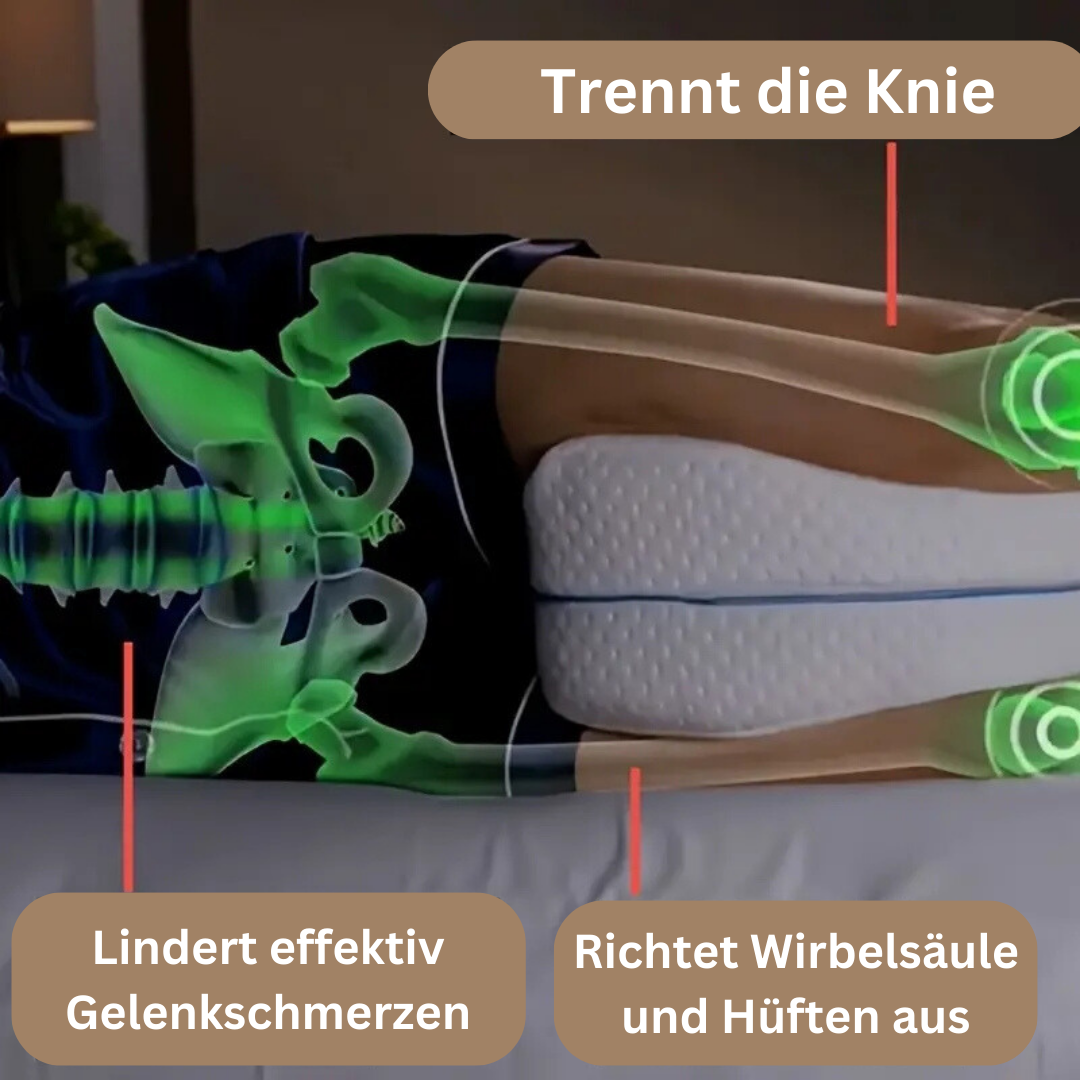 Orthopädisches Kniekissen | Seitenschläfer mit Memory-Foam